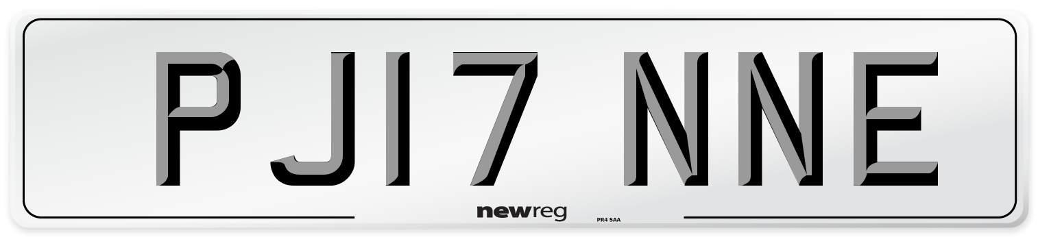 PJ17 NNE Number Plate from New Reg